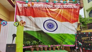 Independence Day decorations at school