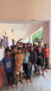A group of enthusiastic students standing together during a school activity at Sarvodaya Public School, reflecting confidence, discipline, unity, and the spirit of learning.